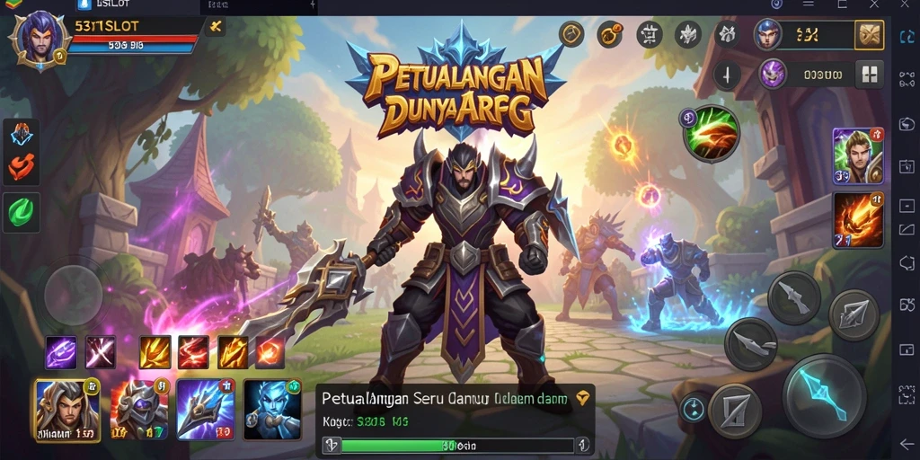 Screenshot gameplay 531SLOT menampilkan aksi seru karakter dalam pertempuran.