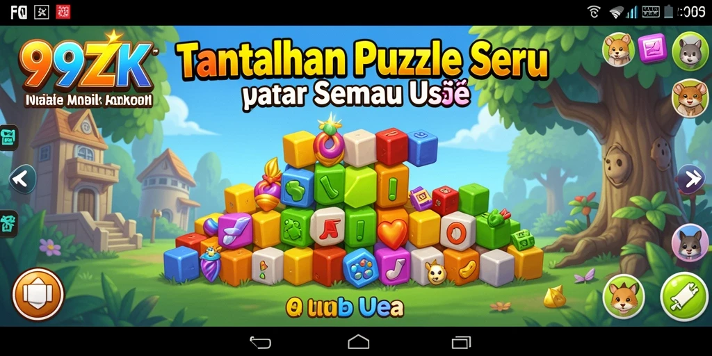 Gameplay seru dari 99ZK dengan teka-teki menantang yang harus diselesaikan.