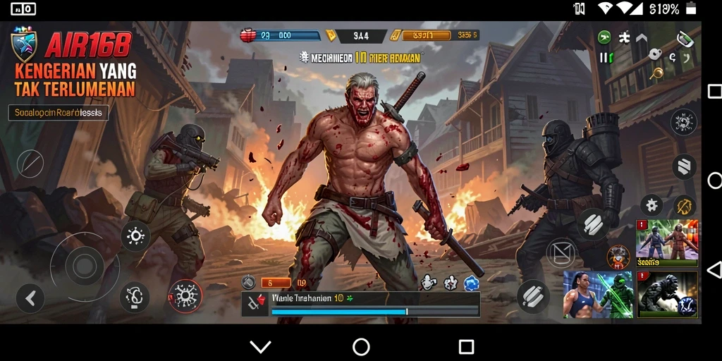 Screenshot gameplay AIR168 menampilkan suasana horor yang mencekam.