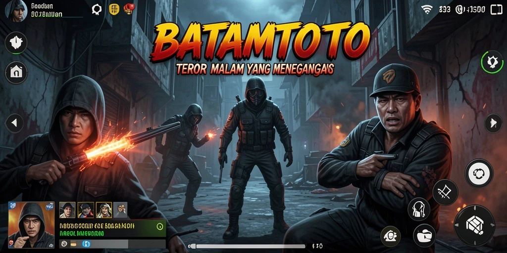 Screenshot gameplay BATAMTOTO menampilkan suasana horor yang mencekam.