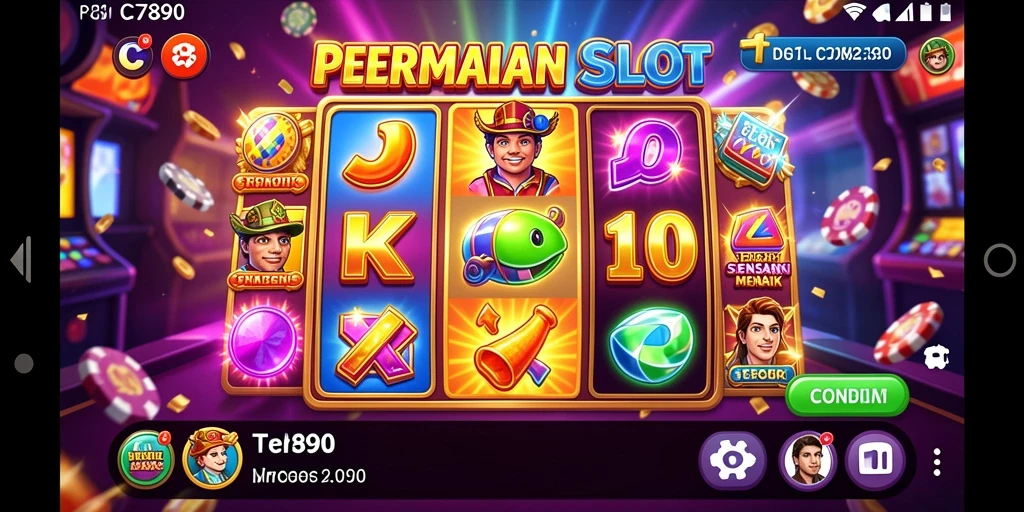 Screenshot C7890 menunjukkan aksi seru dan penuh warna dalam permainan Slot.