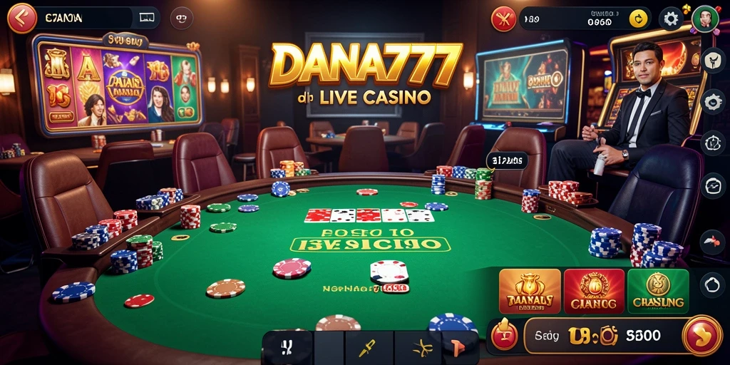 Tampilan menarik dari gameplay Live Casino di DANA777.