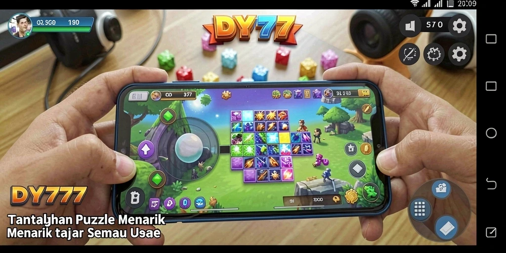 Tangkapan layar dari DY777 menunjukkan gameplay puzzle yang seru dan menantang.