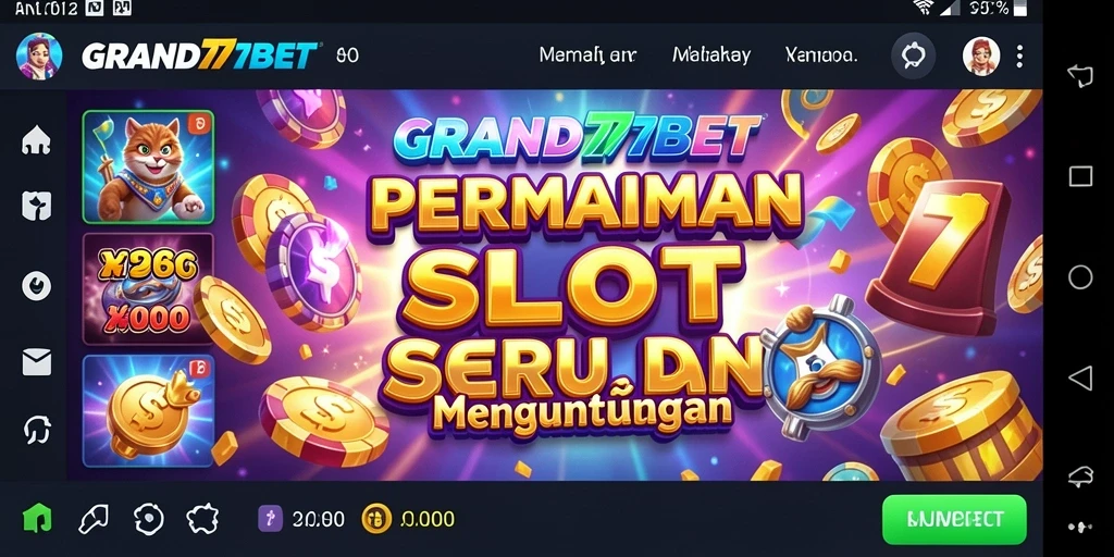 Tampilan gameplay menarik dari permainan slot GRAND77BET.