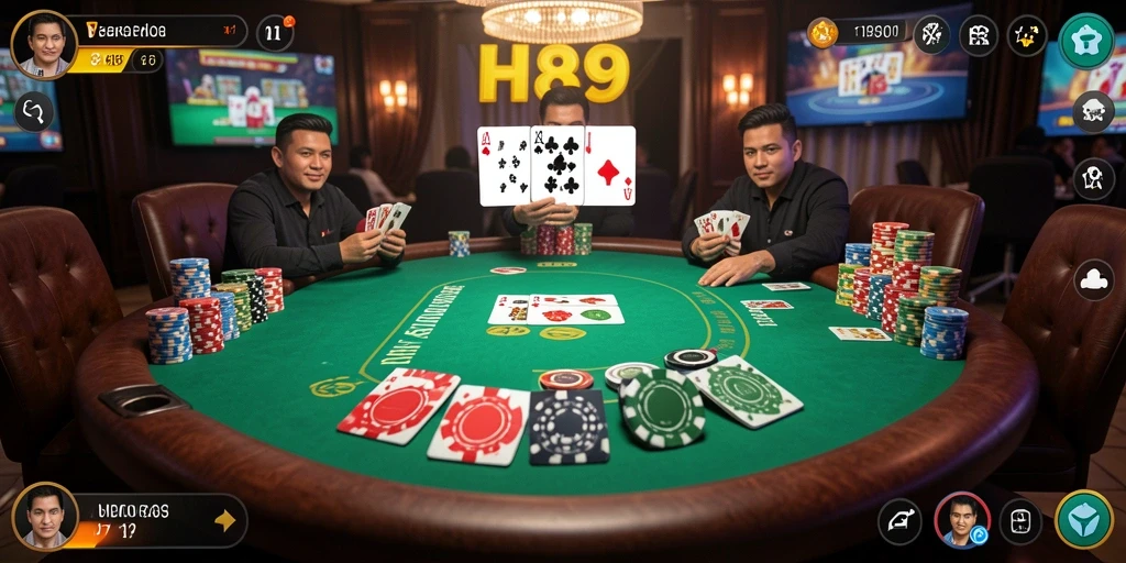 Tampilan gameplay H89 yang menarik dalam bermain poker.