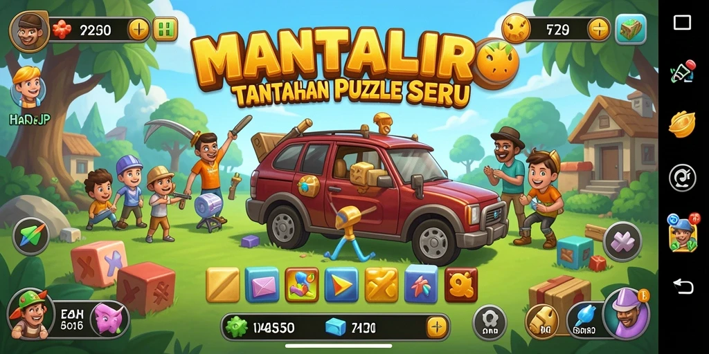 Tampilan gameplay seru HARAPJP dengan tantangan puzzle yang menarik.