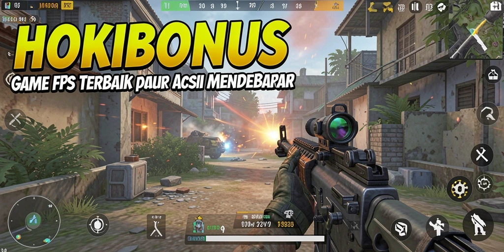 Screenshot HOKIBONUS menampilkan aksi gameplay FPS yang intens.