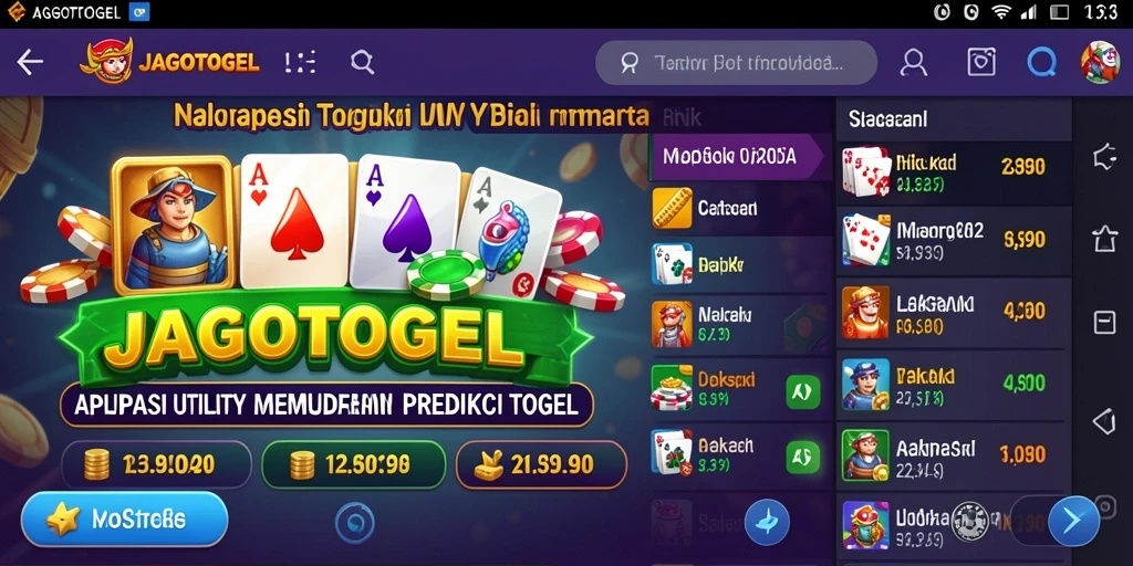 Tampilan utama JAGOTOGEL dengan fitur prediksi angka togel.