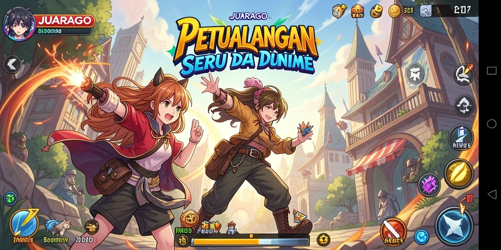 Tampilan gameplay seru JUARAGO di dunia Anime.