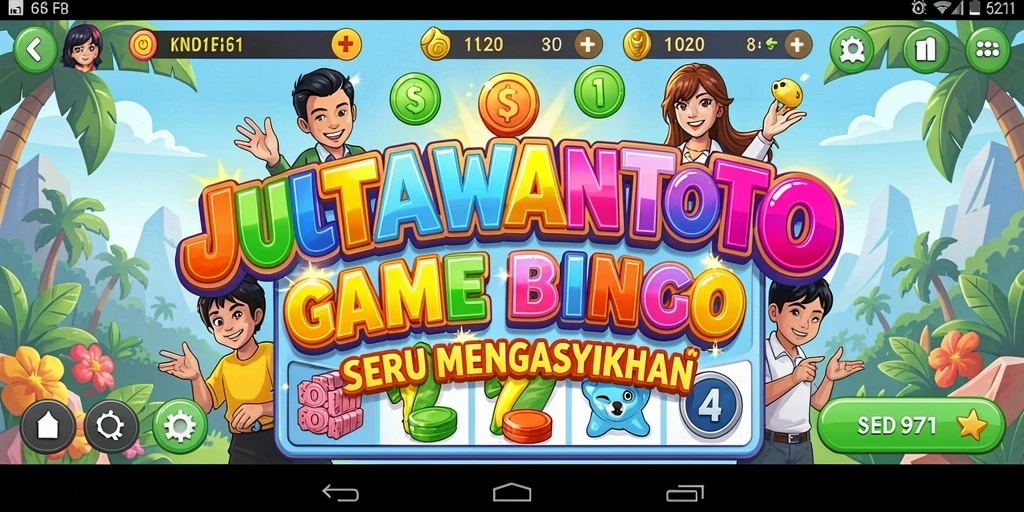 Tampilan gameplay seru dari aplikasi Bingo JUTAWANTOTO.