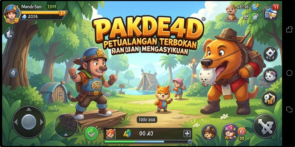 Screenshot gameplay yang menampilkan dunia terbuka PAKDE4D.