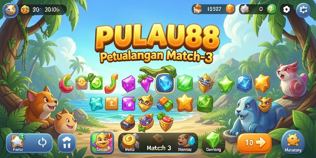 Tampilan gameplay PULAU88 yang penuh warna dan menarik.