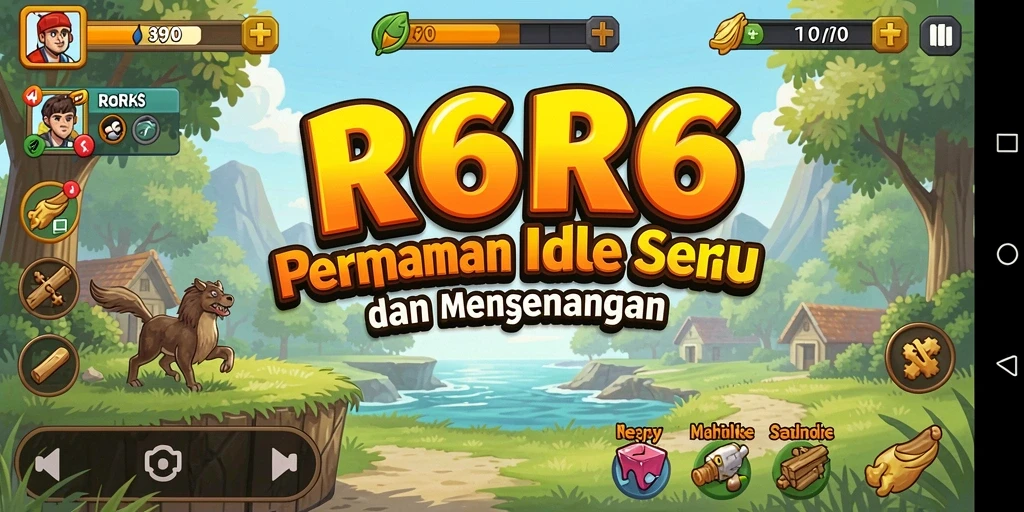 Gameplay R6R6 yang menampilkan aksi santai dan menarik.