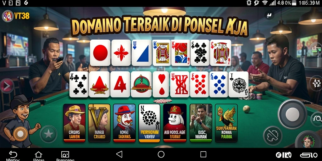 Tampilan screenshot gameplay VT38 dengan suasana permainan domino yang seru.