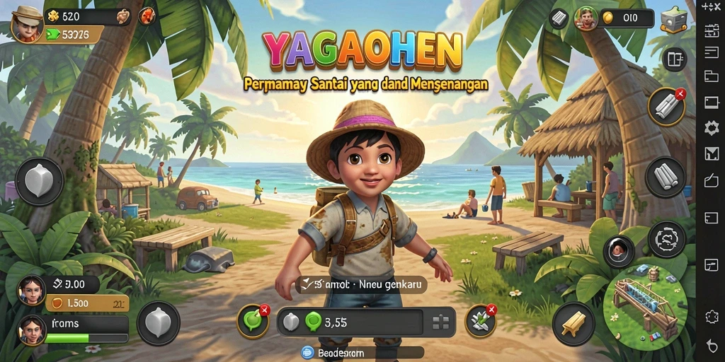 Tampilan gameplay YAGAOHEN yang seru dan penuh warna.
