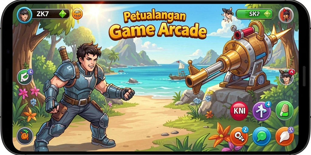 Tampilan gameplay ZK7 yang seru dan penuh aksi.